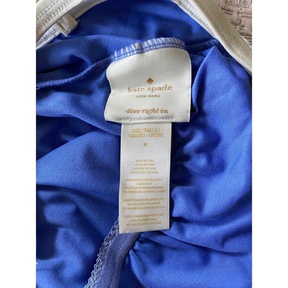 KATE SPADE Adventure Blue One Piece Bows Swimsuit Size Medium - Picture 4 of 6